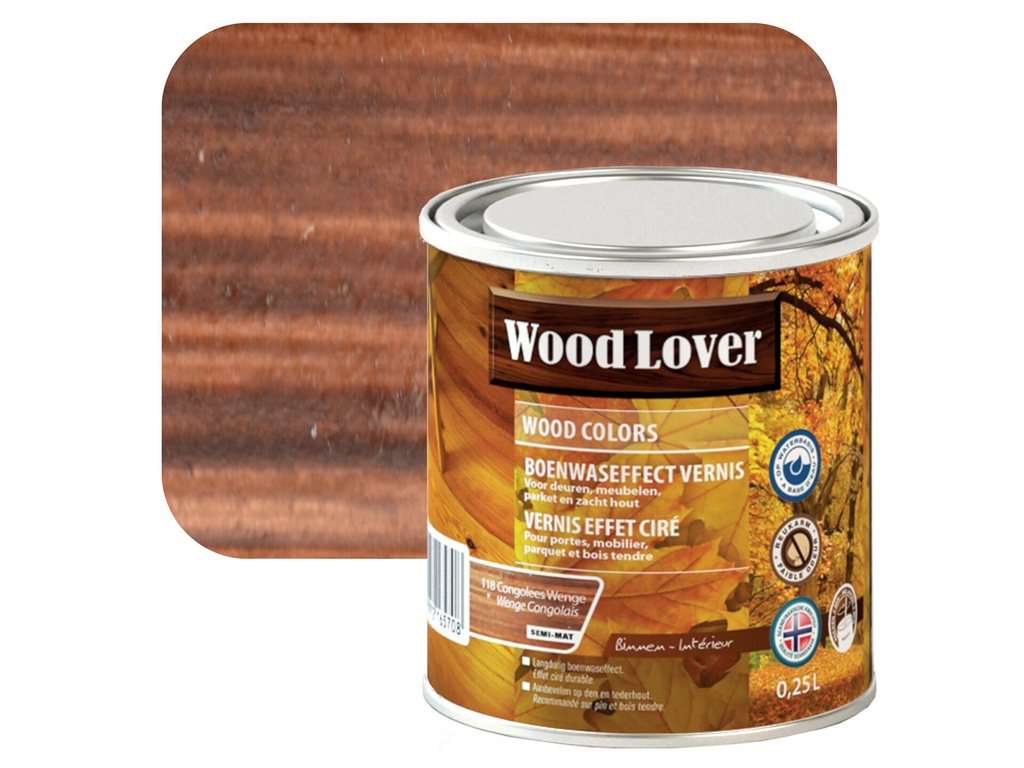 WOODLOVER WOOD COLORS 118  CONGOLEES WENGE 0,25L