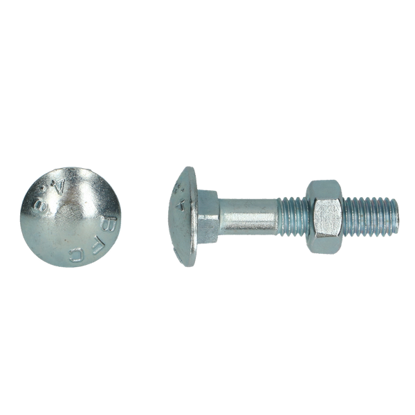 Houtbout 4.8 DIN 603/555 M12x180 Zn 25S