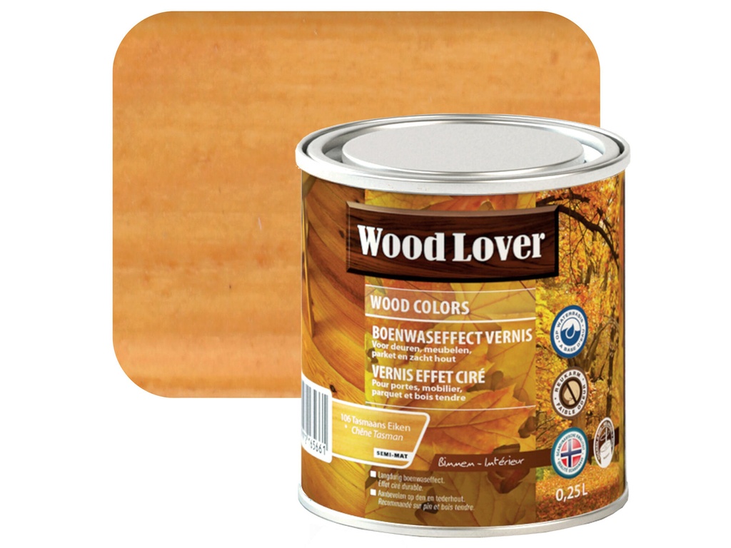 WOODLOVER WOOD COLORS 106 TASMAANS EIKEN 0,25L