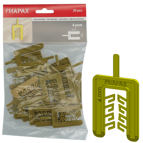 HAPAX uitvulplaatjes 4x40,00x55 /20st