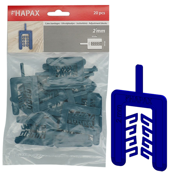 HAPAX uitvulplaatjes 2x40,00x55 /20st