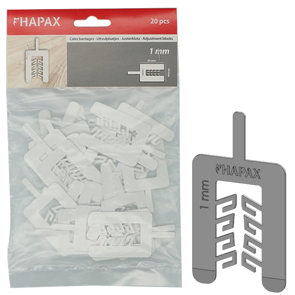 HAPAX uitvulplaatjes 1x40,00x55 /20st