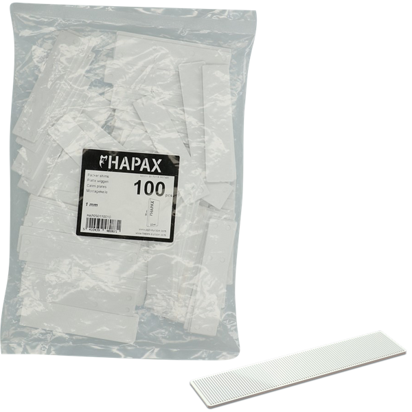 HAPAX platte wiggen Ø1x22x95 /100st(wit)
