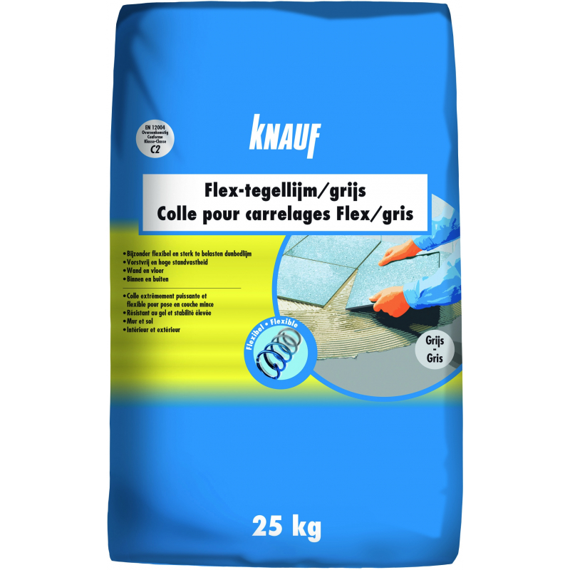 [741160] KNAUF FLEX- TEGELLIJM GRIJS 25KG