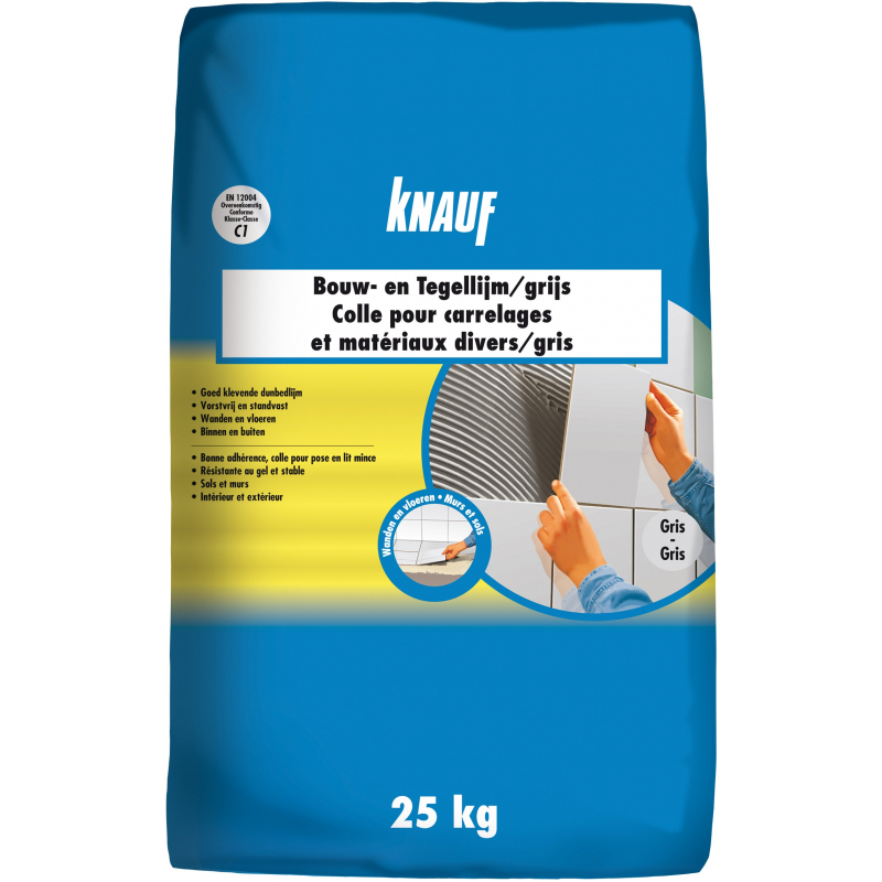 KNAUF BOUW-EN TEGELLIJM GRIJS 25KG