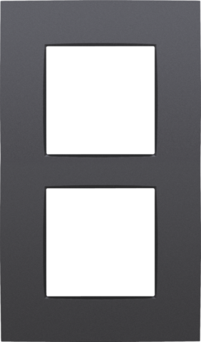 NIKO Tweevoudige afdekplaat met 60 mm centerafstand, verticaal Intense anthracite 133-76200
