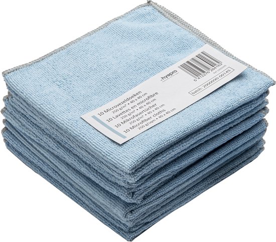 HY@PRO MICROVEZEL WARP DOEK 10ST 40X40CM 250G/M² BLAUW