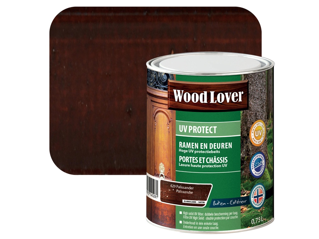 WOODLOVER UV PROTECT 629 PALLISANDER 0,75 LITER