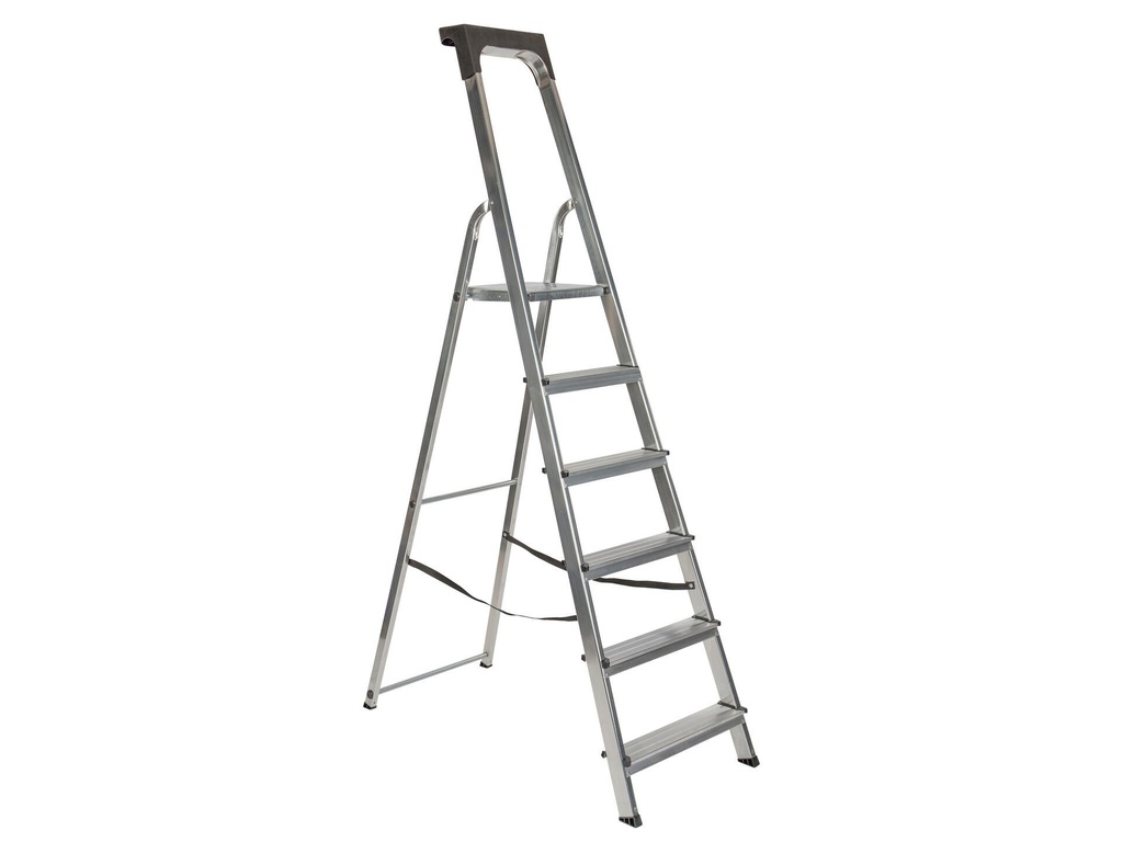 Trapladder Euro Step Alu 6 treden 
