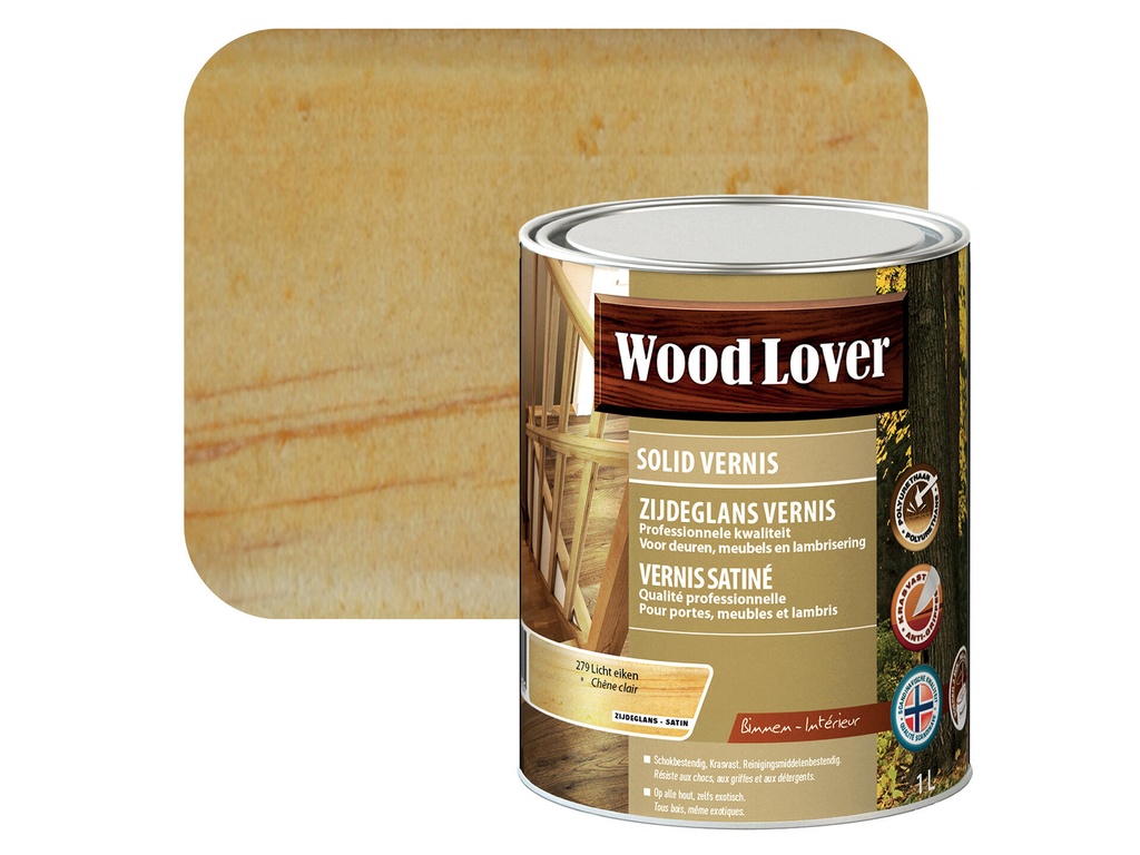 WOODLOVER SOLID VERNIS 279 LICHT EIKEN 1L