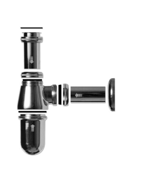 Bekersifon Wastafel Chroom 5/4" x 32 mm