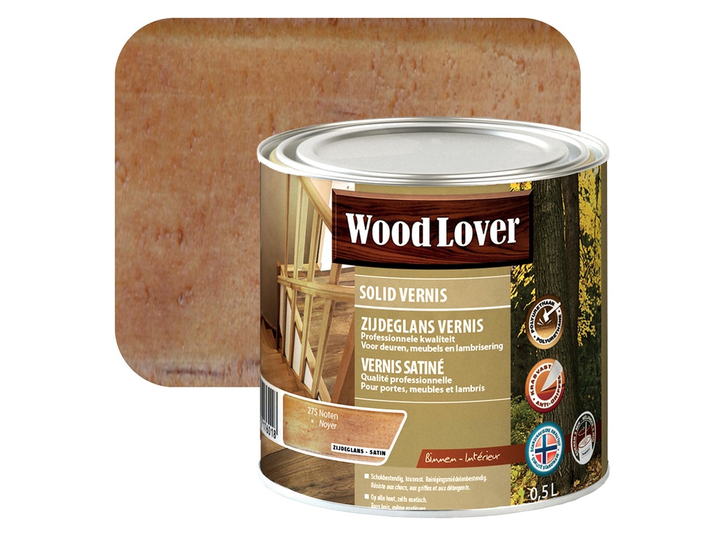 WOODLOVER SOLID VERNIS 275 NOTEN 0,5L