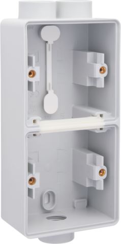 NIKO HYDRO Dubbele verticale opbouwdoos met 3 M20-ingangen Grijs 700-84212
