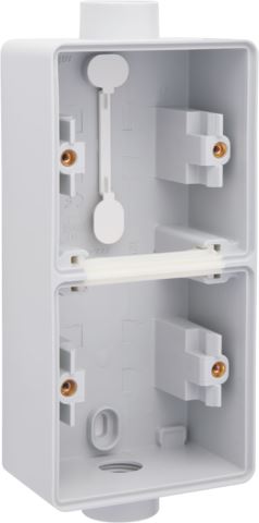 NIKO HYDRO dubbele verticale opbouwdoos met twee enkelvoudige M20-ingangen Grijs 700-84211