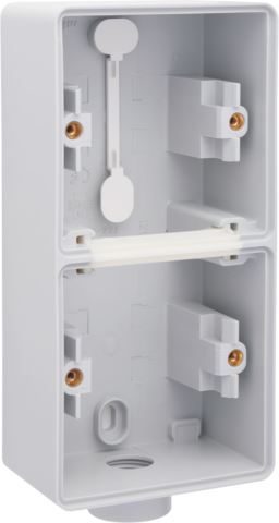 NIKO HYDRO dubbele verticale opbouwdoos met één M20-ingang Grijs 700-84201
