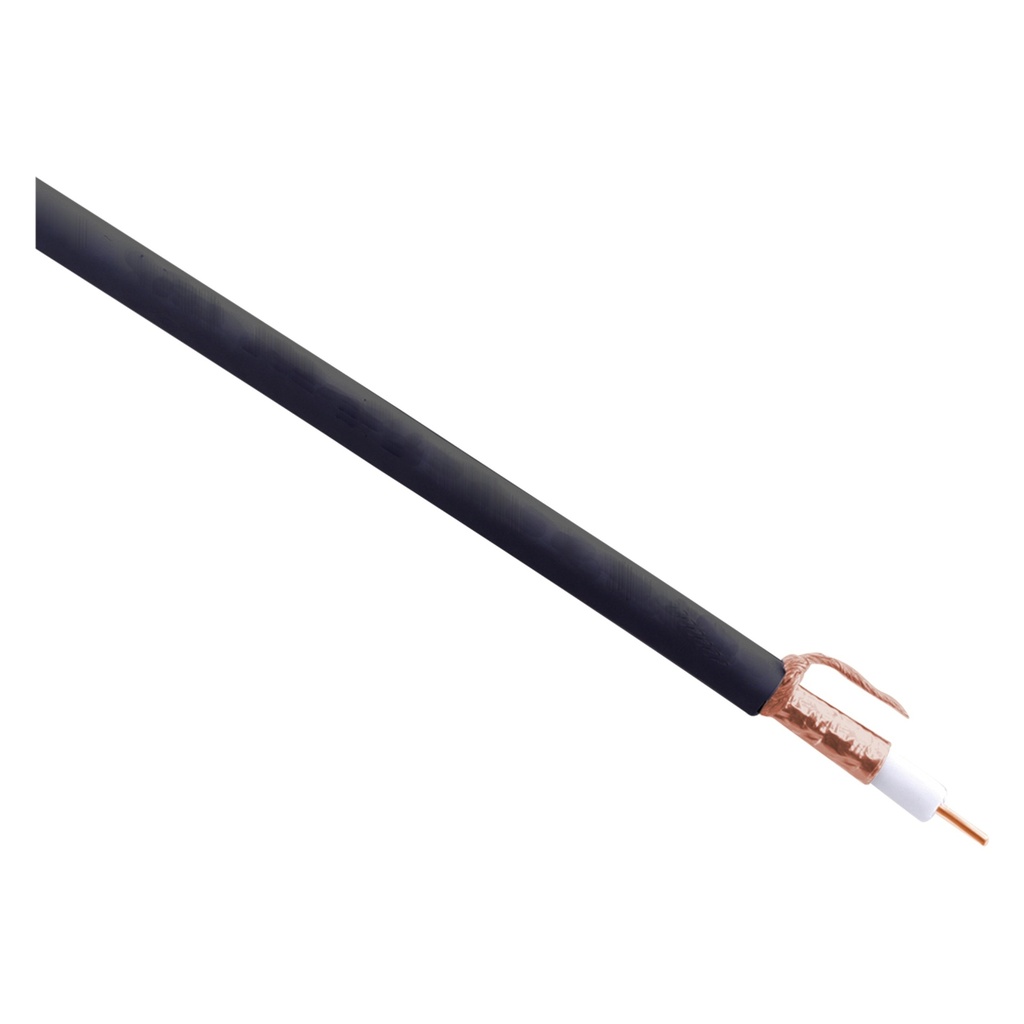 COAX KABEL TELENET PE6 OUTDOOR ZWART  per meter