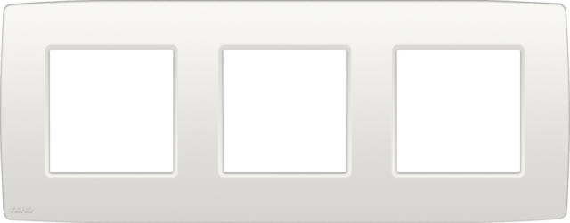 NIKO Drievoudige afdekplaat met 71 mm centerafstand Original white 101-76700