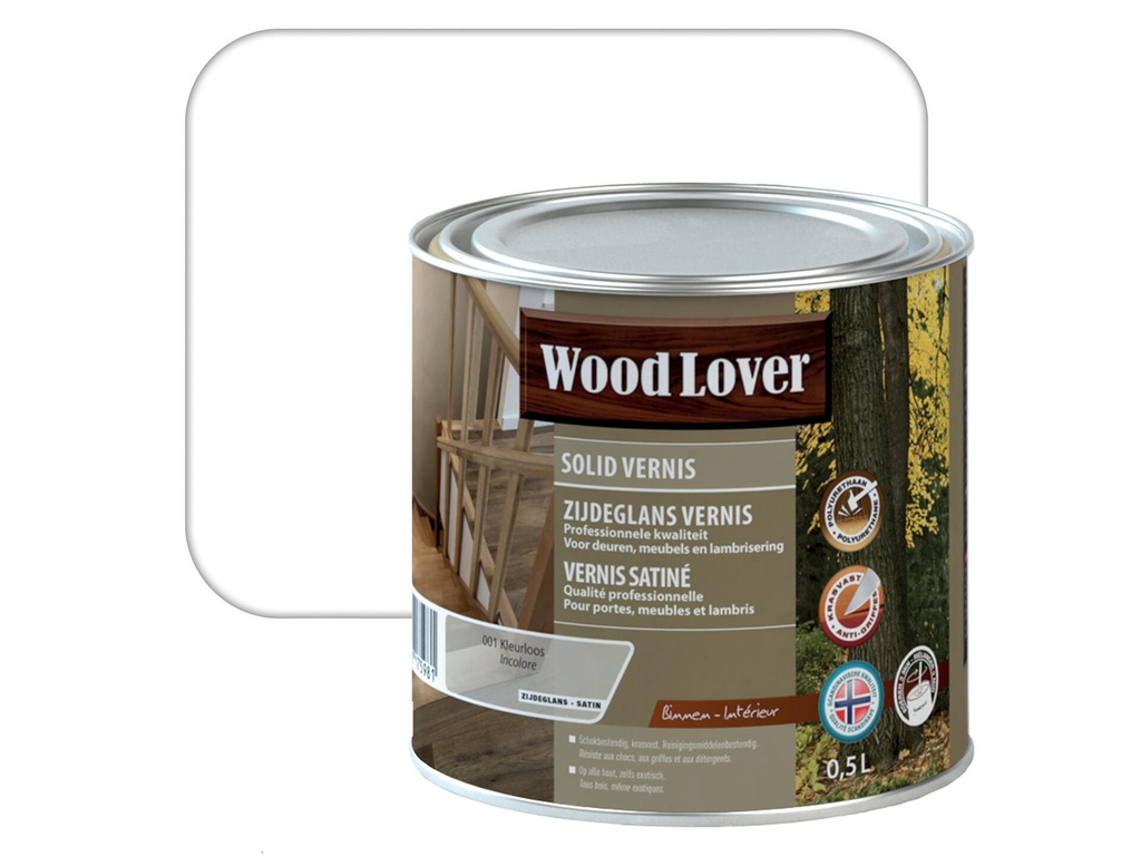 WOODLOVER SOLID VERNIS 001 KLEURLOOS 0,5L