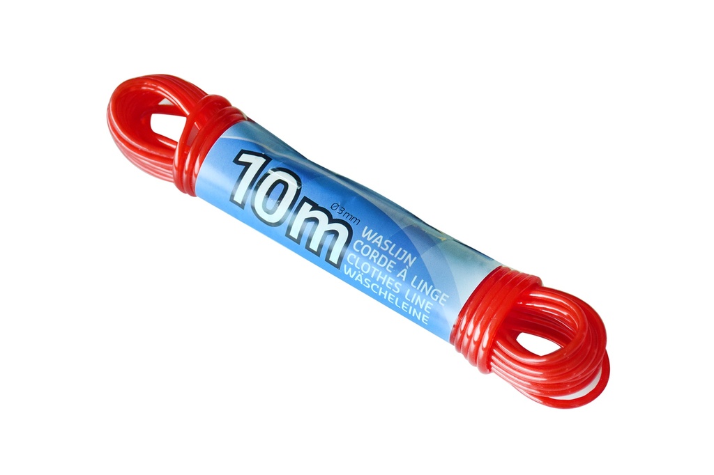 BOBRUSH WASLIJN MET STAAL 10M