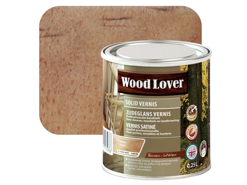 WOODLOVER SOLID VERNIS 275 NOTEN 0,25L