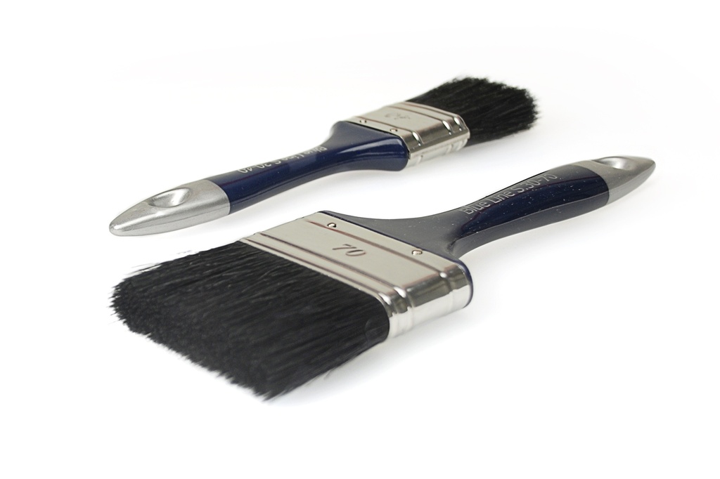 BOBRUSH VERFBORSTEL PLAT PLASTIEK ZWART HAAR 60