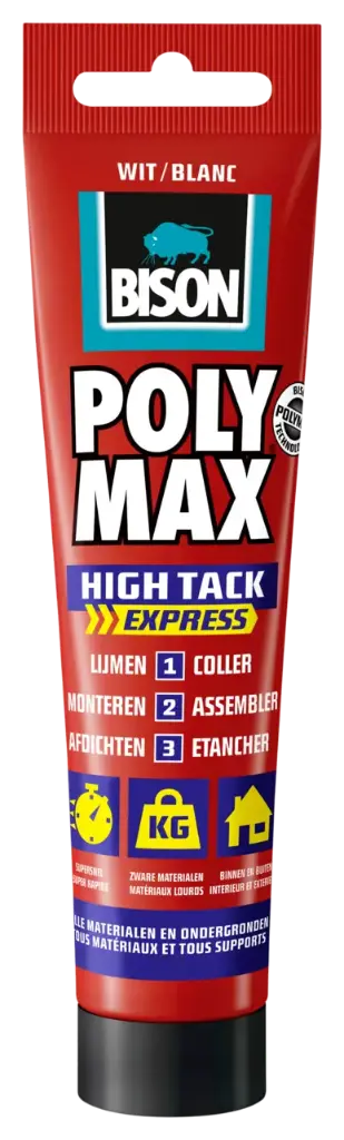 BISON POLYMAX HIGH TACK EXPRESS WIT 165GR
