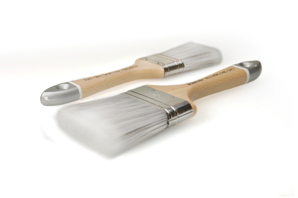 BOBRUSH PLATTE VERFKWAST SILVERLINE 60MM PROFESSIONEEL 100% SYNTHETISCH.