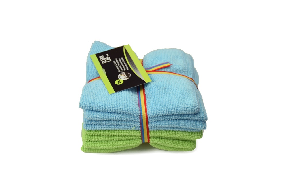 BOBRUSH MICROVEZEL BLAUW/GROEN 30X30CM 8ST