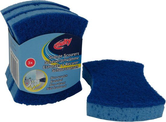 Schuursponsen Hydrocel Blauw Niet Krassend 3st