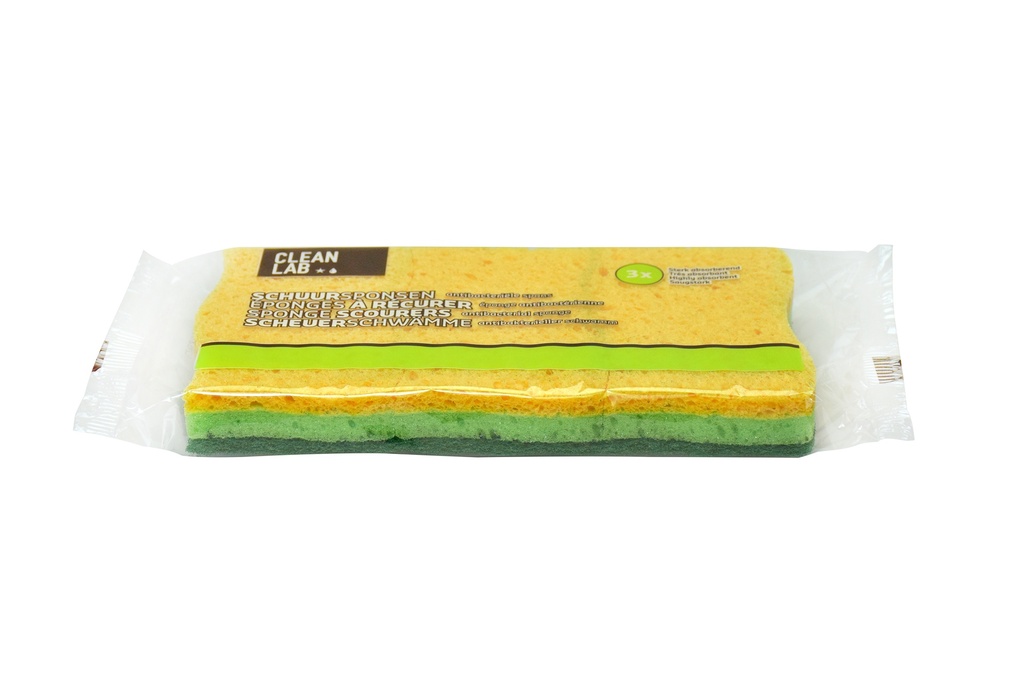 3 SCHUURSPONS PLANTAARDIG-GROE