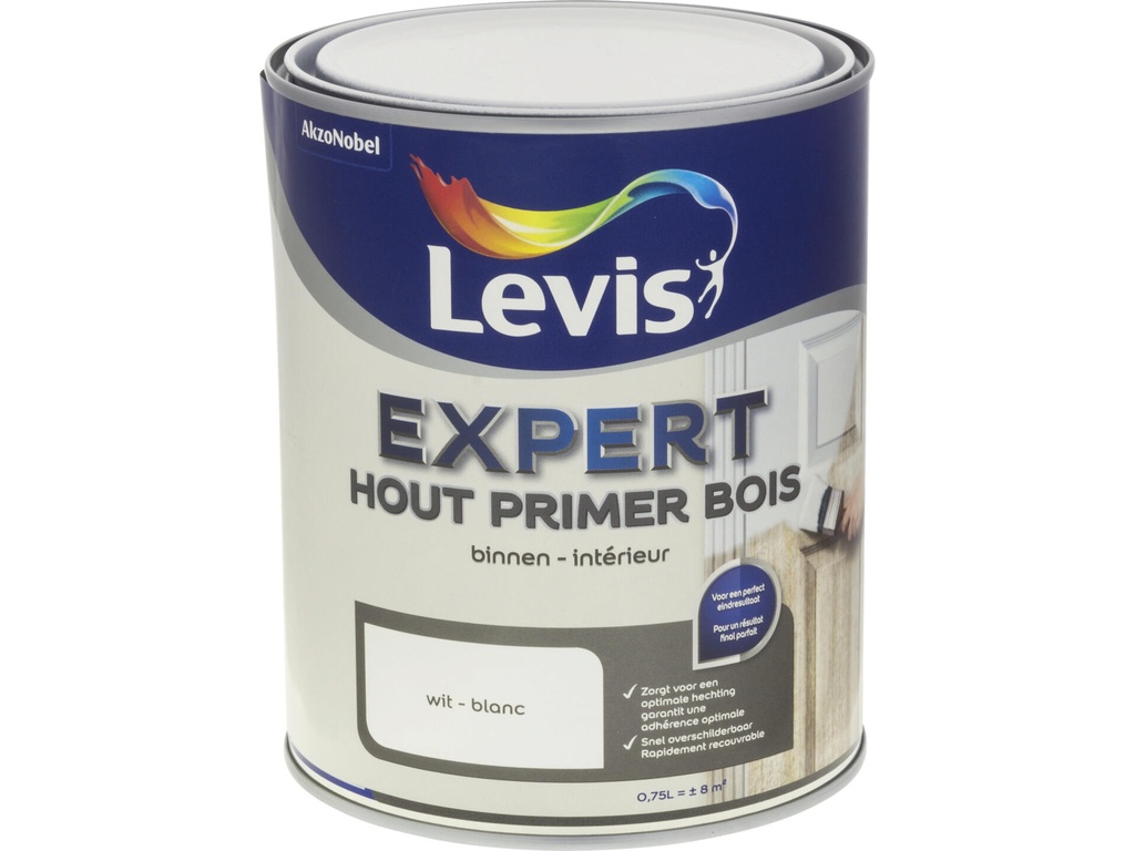 Levis Expert Primer Hout Binnen 0,75l Wit