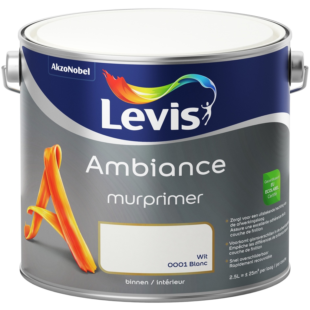 Levis Ambiance Primer Muur 2,5l Wit