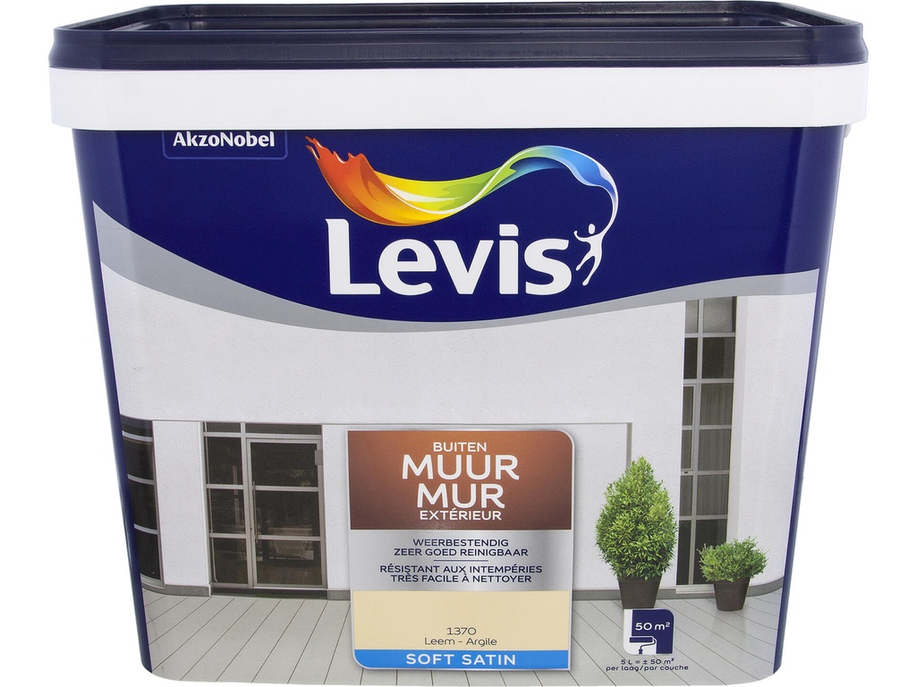 Levis Gevelverf Zijdeglans 5l Leem