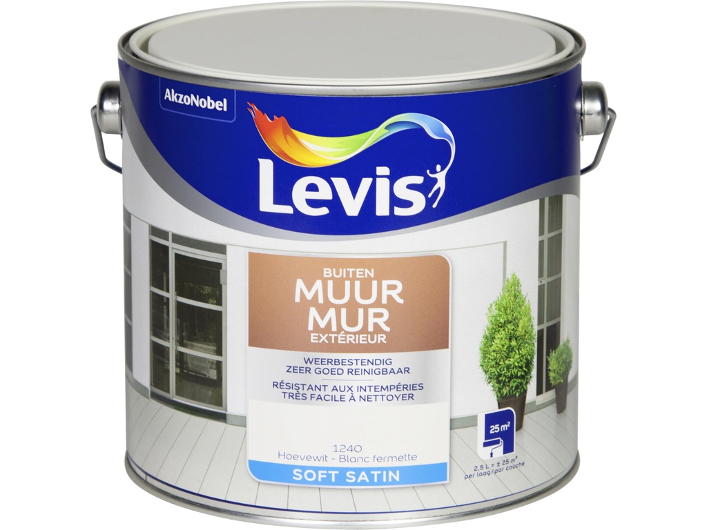 Levis Gevelverf Zijdeglans 2,5l Hoevewit
