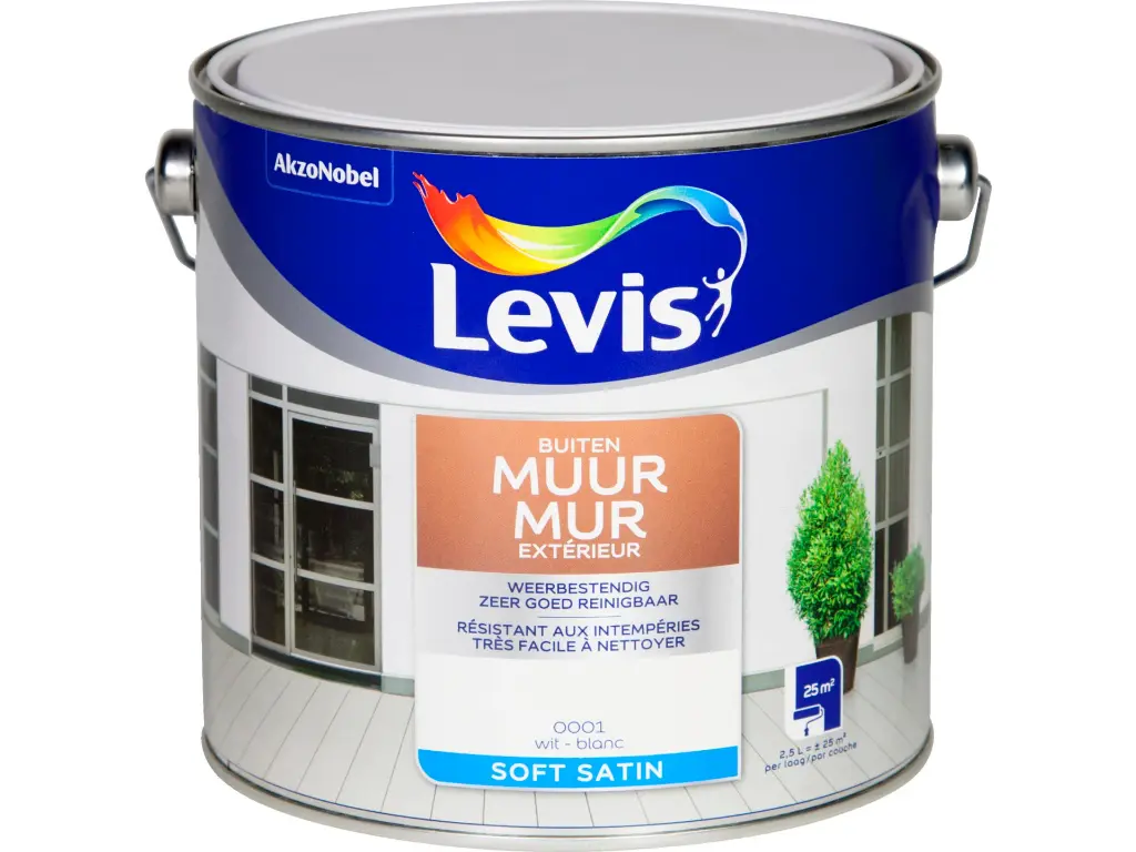 Levis Gevelverf Zijdeglans 2,5l Wit
