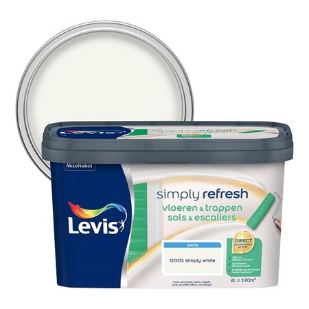 Levis Simply Refresh vloeren & trappen zijdeglans 2l simply white