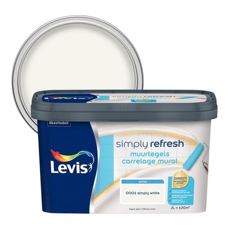 [LV5687450] Levis Simply Refresh muurverf tegels zijdeglans 2l simply white