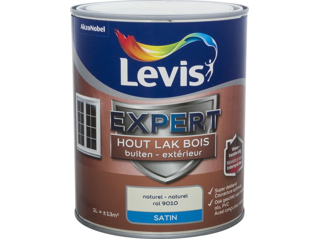 Levis Expert Houtlak Buiten Zijdeglans 1l Naturel