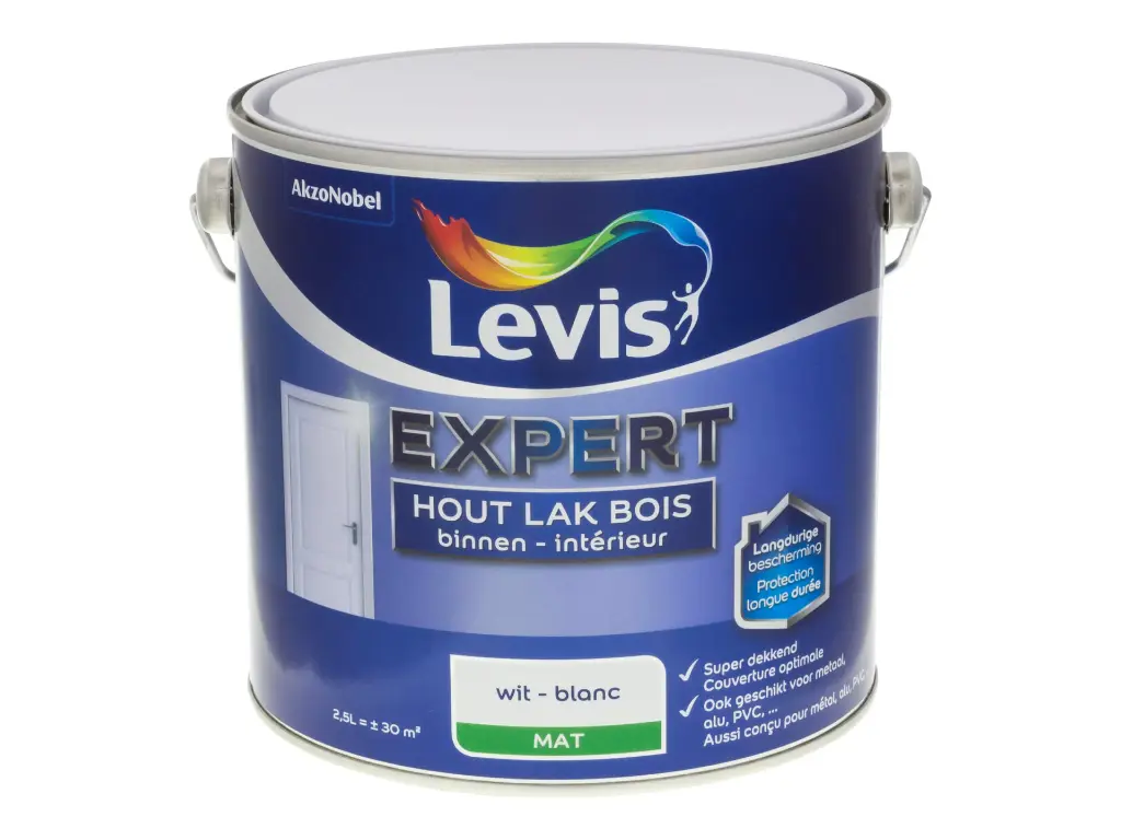 Levis Expert Binnenlak Mat Wit 2,5l