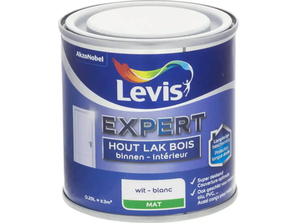 Levis Expert Binnenlak Mat Wit 250 ml