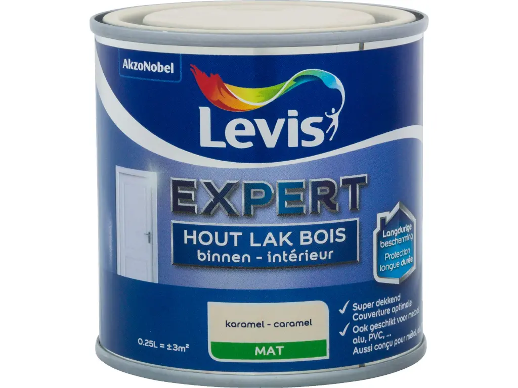 Levis Expert Binnenlak Mat Karamel 250 ml