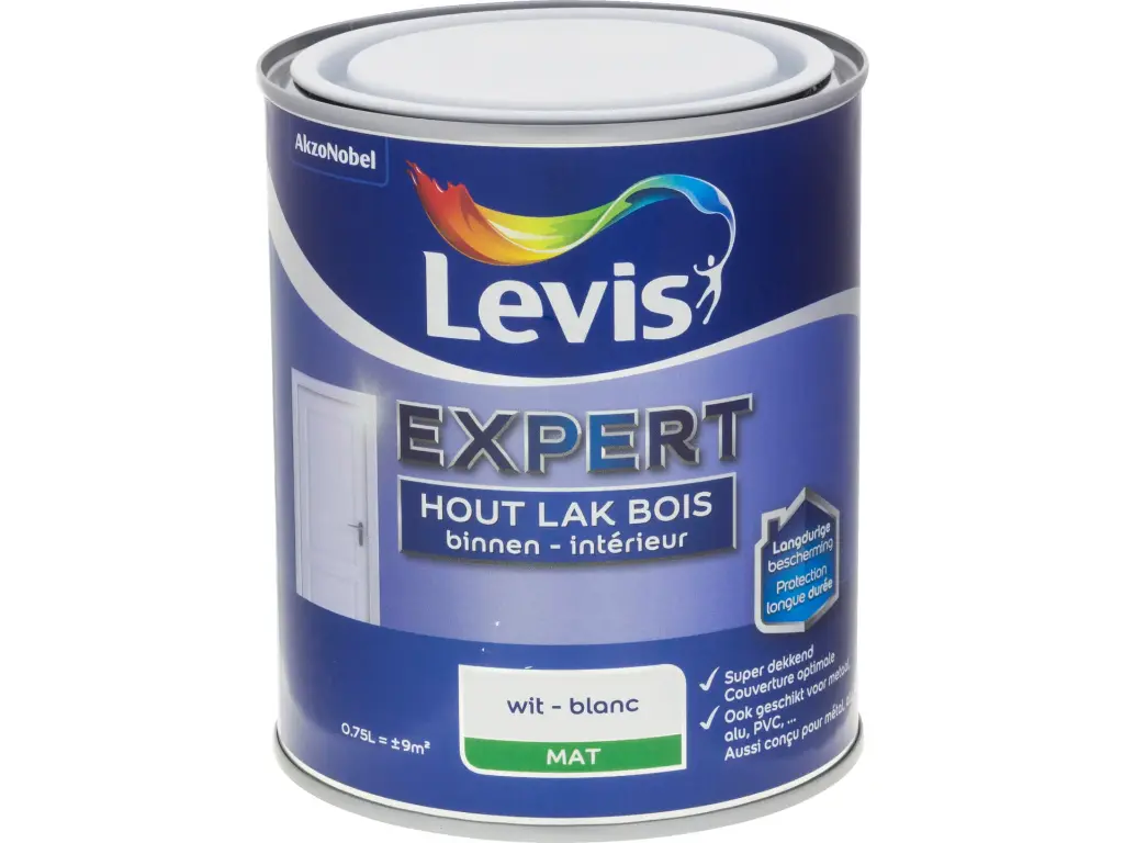 Levis Expert Binnenlak Mat Wit 750 ml