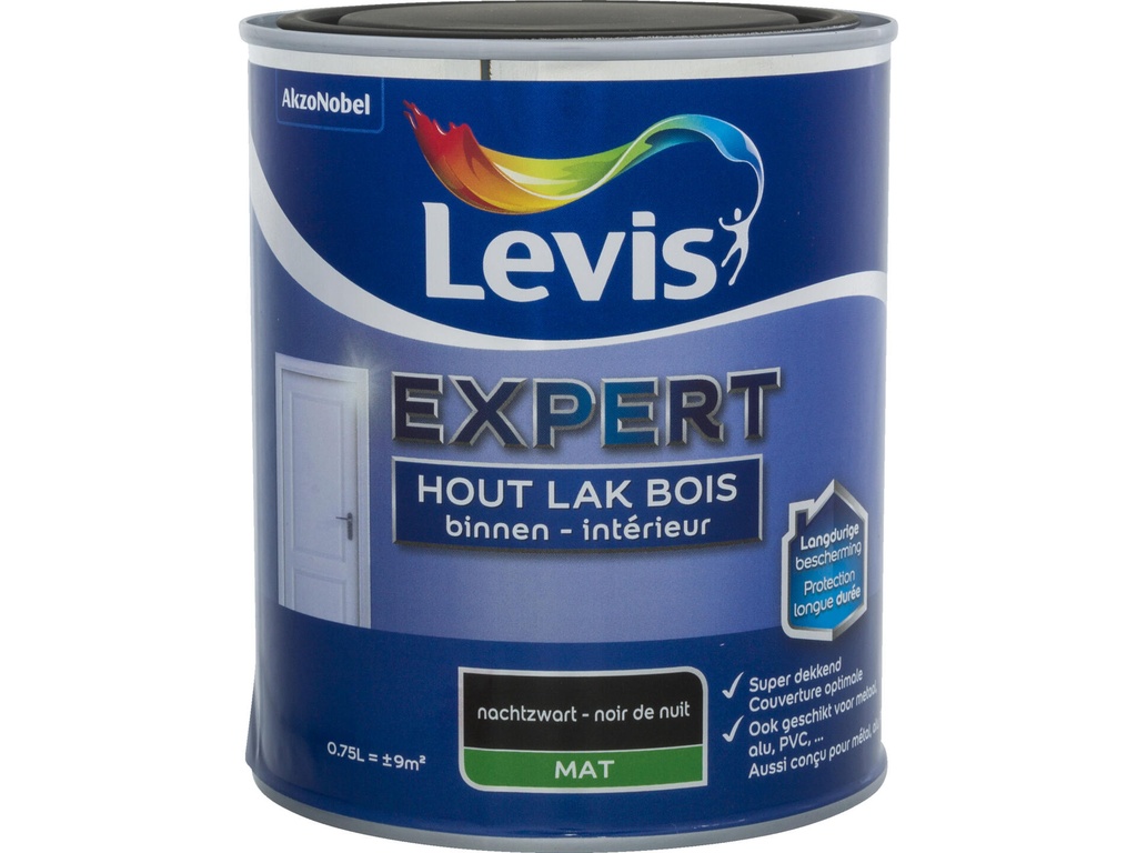 Levis Expert Binnenlak Mat Nachtzwart 750 ml
