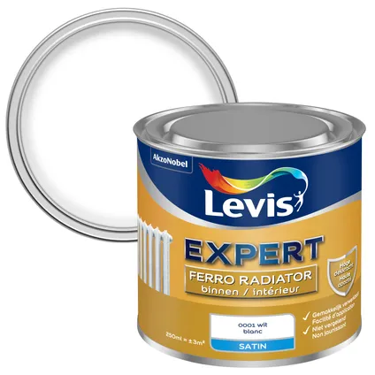 Levis Ferro Radiatorverf Zijdeglans 250ml Wit