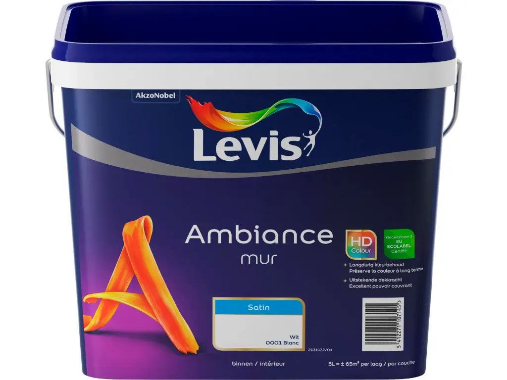 Levis Ambiance Muurverf Zijdeglans 5l Wit