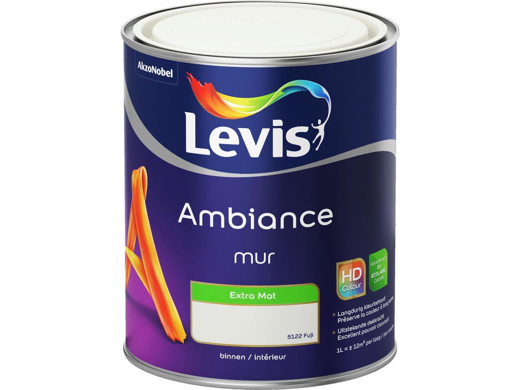 Levis Ambiance Muurverf Extra Mat 1l Fuji