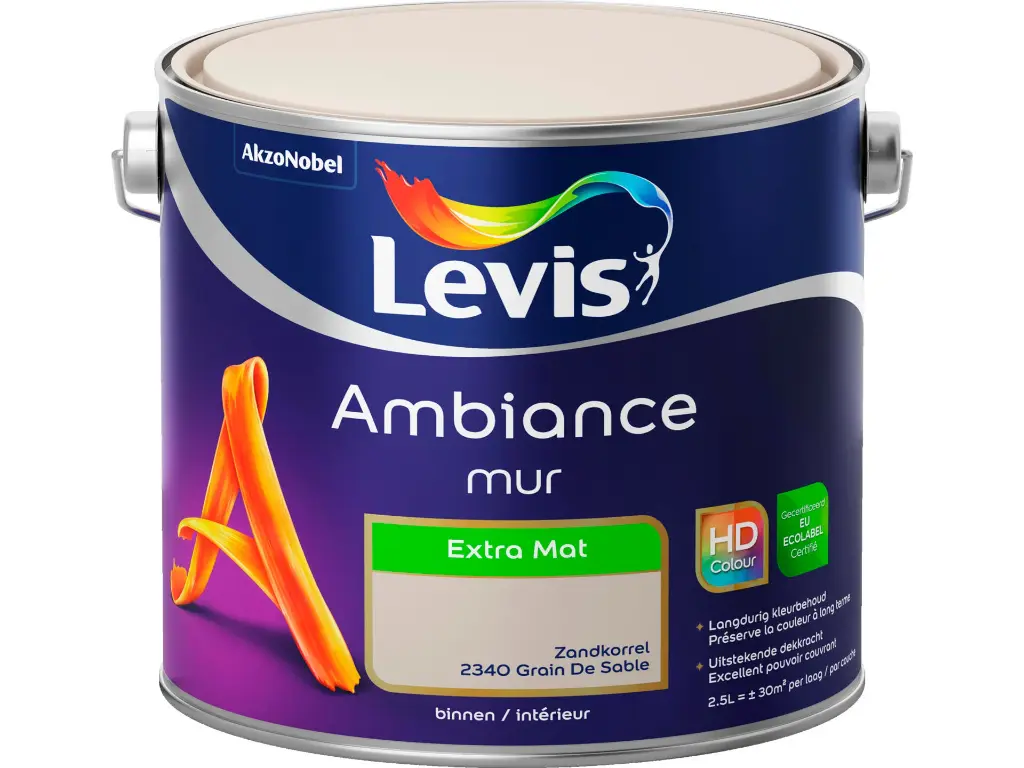 Levis Ambiance Muurverf Extra Mat 2,5l Zandkorrel