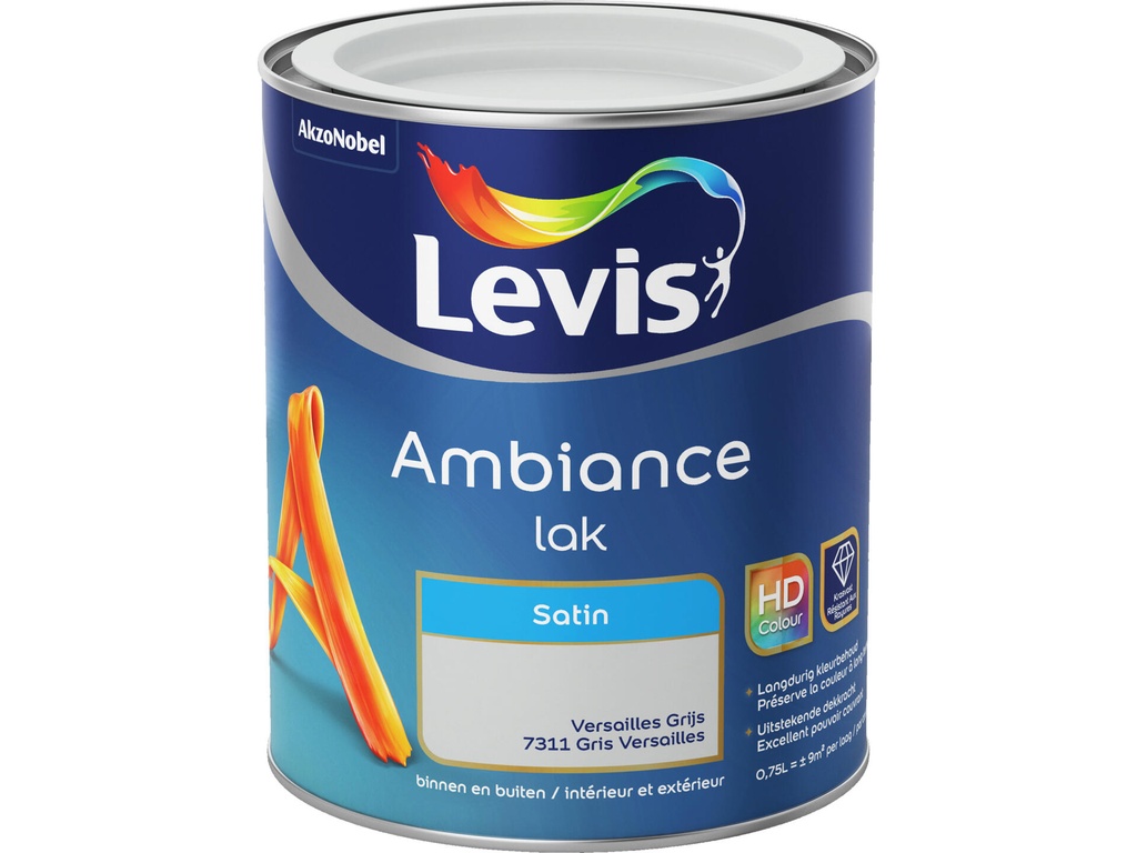 Levis Ambiance Lak Zijdeglans 0,75l Versailles Grijs