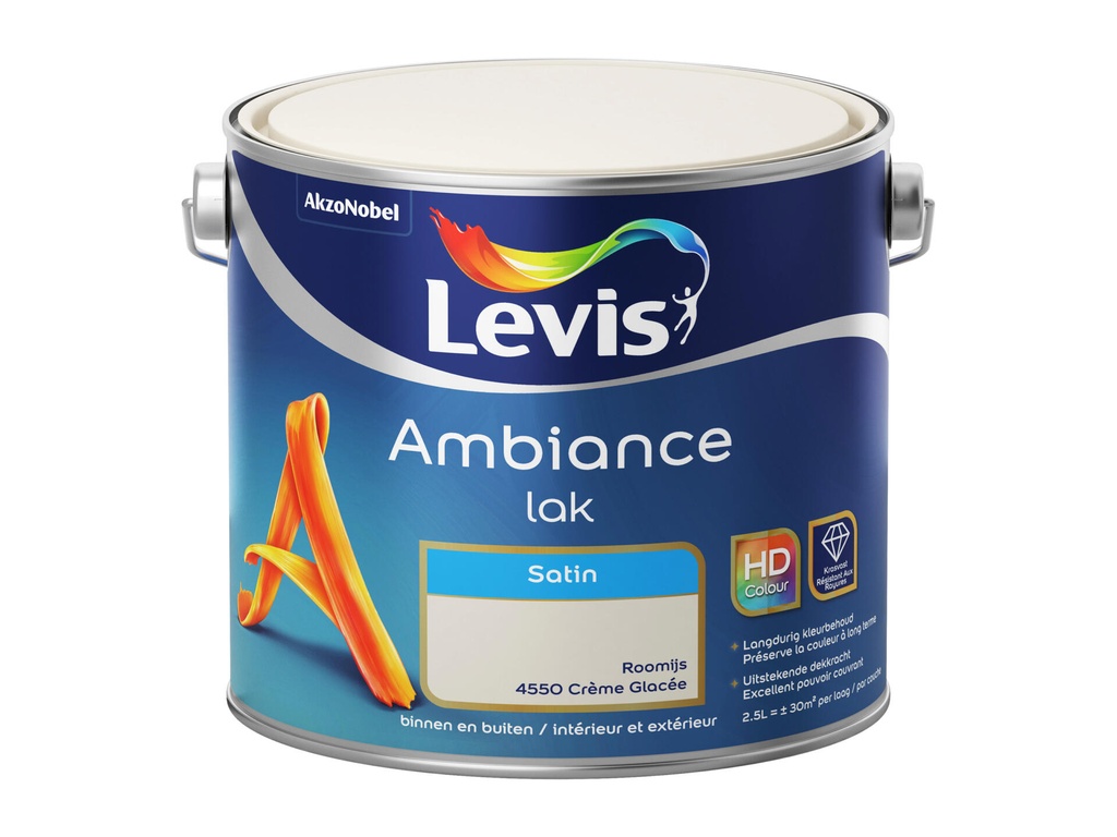 Levis Ambiance Lak Zijdeglans 2,5l Roomijs