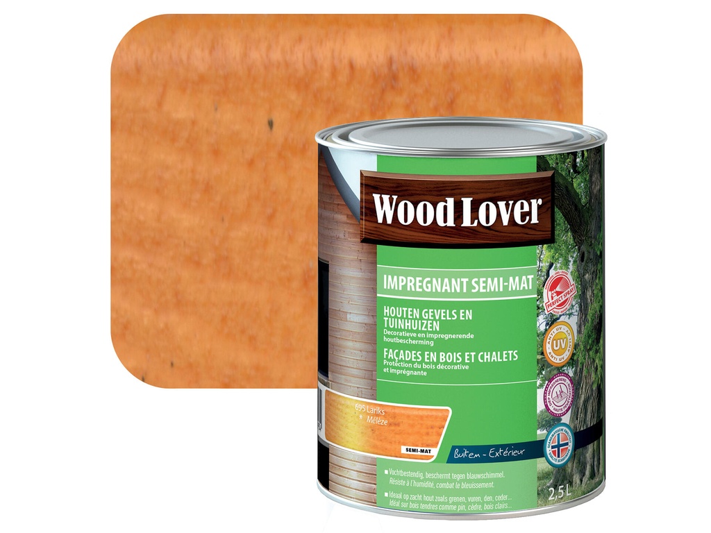 WOODLOVER IMPREGN. SEMI-MAT 695 LARIKS 2,5 LITER